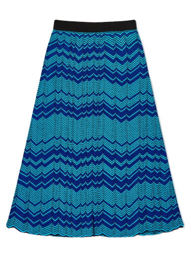 Szoknya Wales Bonner Palm Knit Skirt Kék | WS23KN44-KN10-750