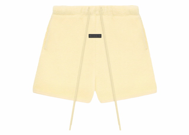 Rövidnadrág Fear of God Essentials Polar Fleece Short Garden Yellow Bézs | 160SP244261F