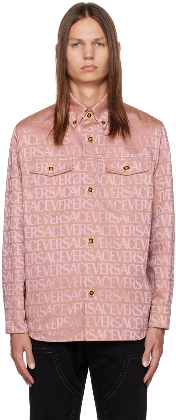 Ing Versace Pink Allover Shirt Rózsaszín | 1008738_1A07734
