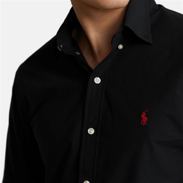 Ing Polo by Ralph Lauren Polo Ralph Lauren Slim Fit Stretch Poplin Cotton-Blend Shirt - Fekete | 710872955004