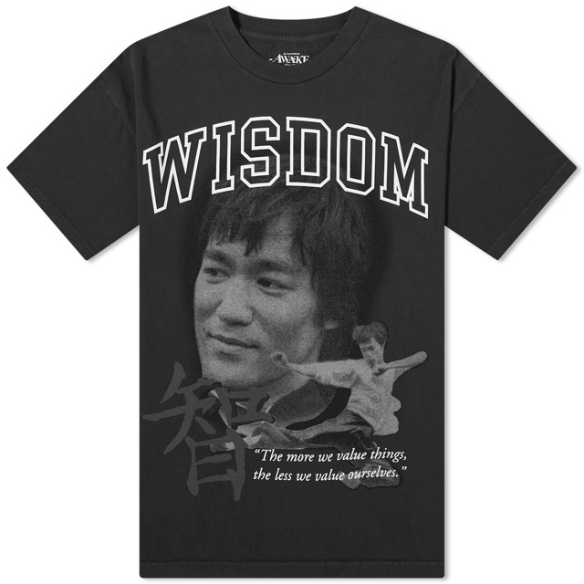 Póló Awake NY Bruce Lee T-Shirt Fekete | AWK-FW23-TS006-WBK