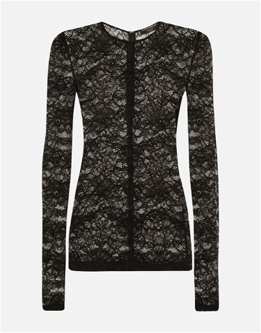 Póló Dolce & Gabbana Tshirt Mlunga Giro Fekete | F8T15TFLRFEN0000, 0