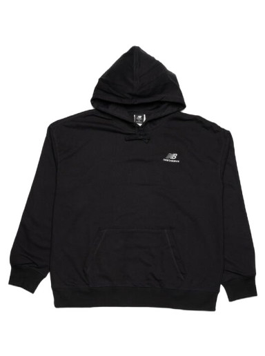 Sweatshirt New Balance Essentials PO Hoodie Fekete | UT21500_BK