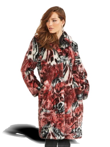 Kabátok GUESS Marciano All Over Print Faux Fur Coat Többszínű | 3BGL529781Z