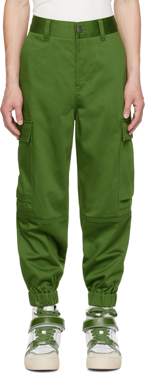 Oldalzsebes nadrágok AMI Cuffs Cargo Pants Zöld | HTR210.CO0009, 0