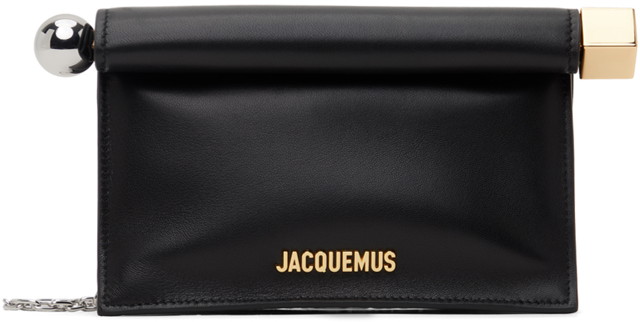 Kézitáskák Jacquemus Les Sculptures 'La petite pochette rond carré' Pouch Fekete | 24E241BA392-3171