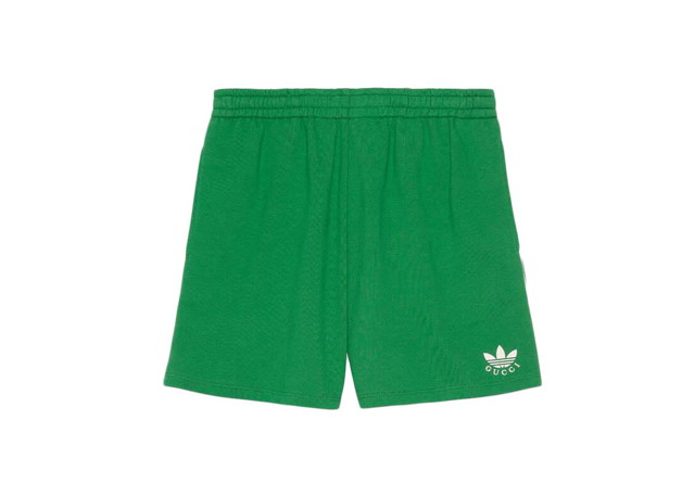 Rövidnadrág Gucci adidas x Cotton Shorts Green Zöld | 691640 XJEKQ 3826