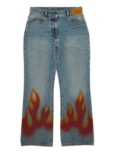 Farmer Palm Angels Burning Flared Jeans Kék | PWYA026F22DEN0014025