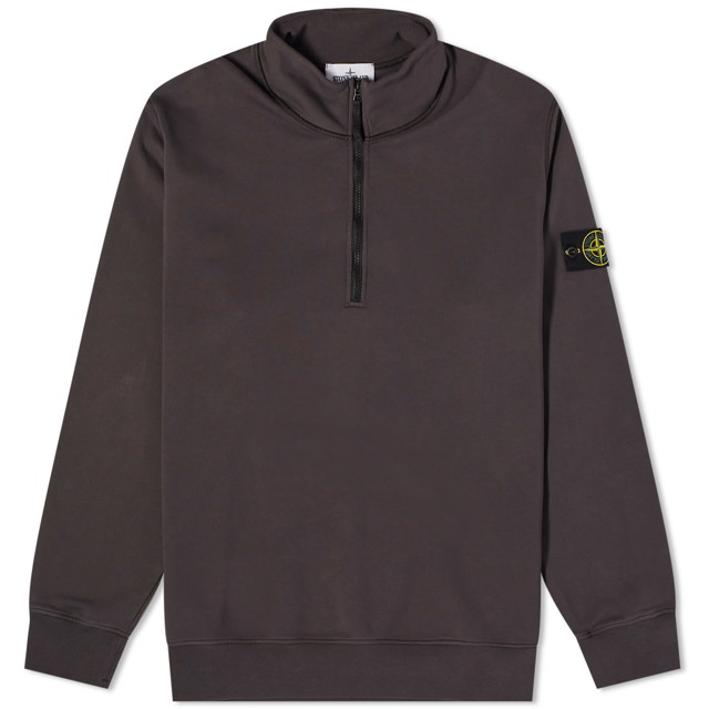 Pulóver Stone Island Garment Dyed Half Zip Sweat Barna | 801561951-V0065