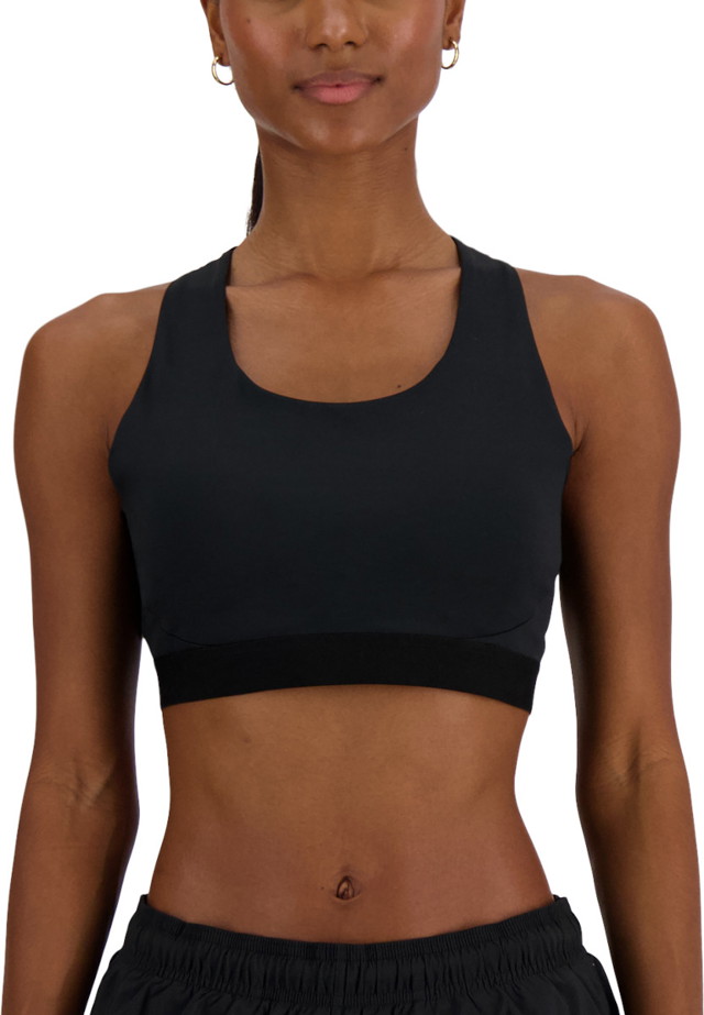 Melltartó New Balance Sleek Medium Support Pocket Sports Bra Fekete | wb41046-bk