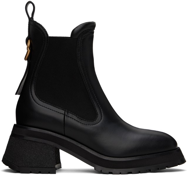 Ruházat Moncler Black Gigi Leather Boots Fekete | J109B4F00030M3777