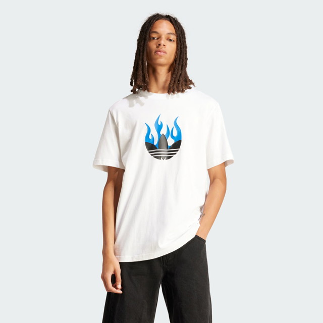 Póló adidas Performance Flames Logo Fehér | IS2944