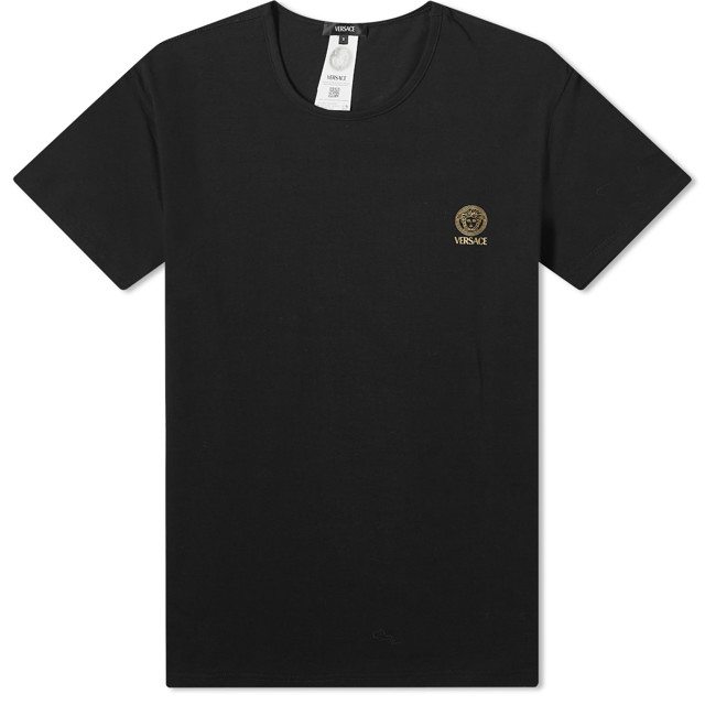 Póló Versace Men's Medusa Lounge Tee Black Fekete | AUU01005-1A10011-A1008