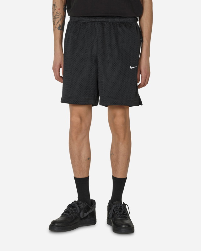 Rövidnadrág Nike Solo Swoosh Mesh Shorts Black Fekete | FN3904-010