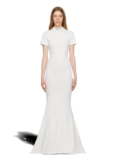 Ruha Balenciaga Embroidered Maxi Dress Fehér | 744730 TMVC3