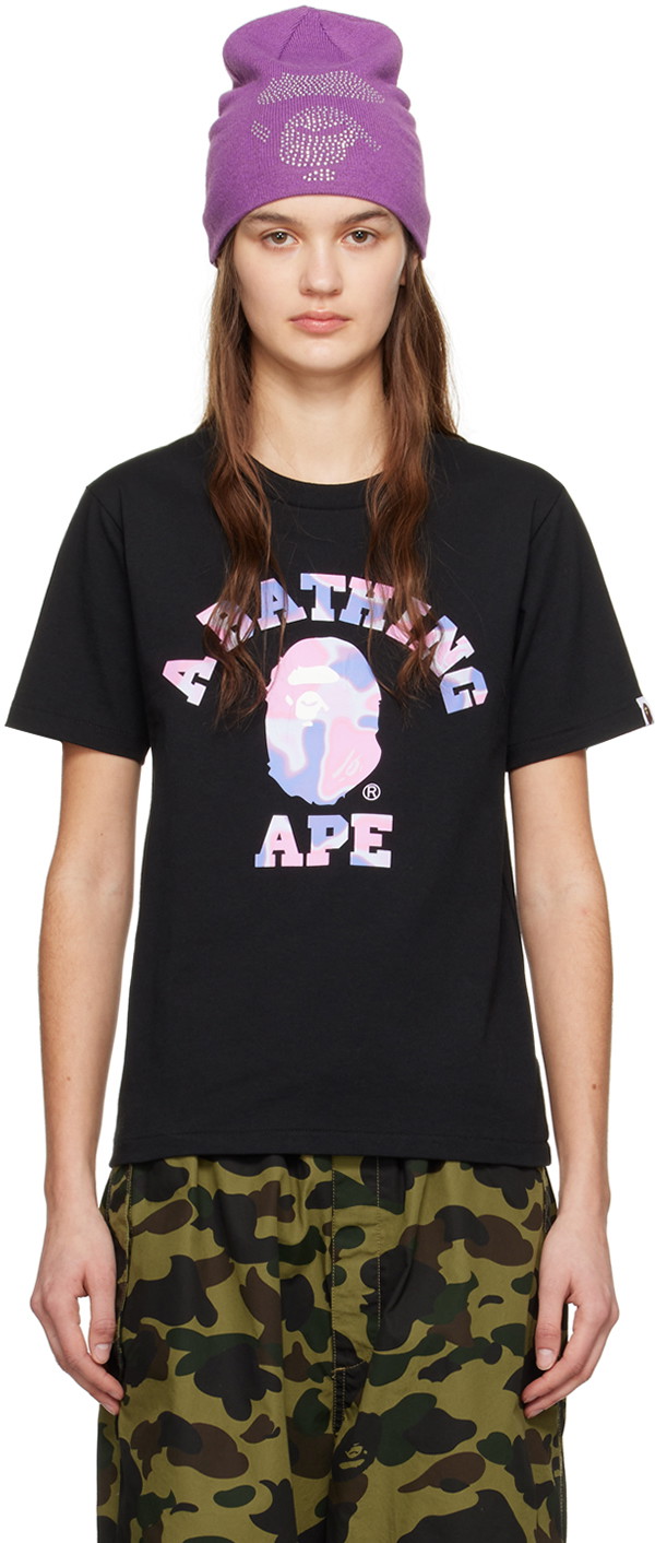 Póló BAPE Liquid Camo College T-Shirt Orgona | 001TEK302028L