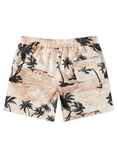 Fürdőruha Palm Angels Hawaiian Swim Short Bézs | PMFD002S23FAB0046110