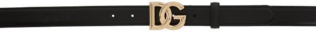 Övek Dolce & Gabbana Black Logo Belt Fekete | BE1447AW576