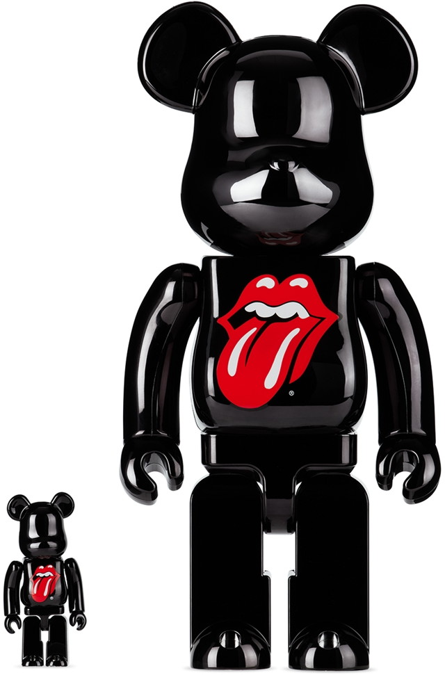 Gyűjthető Medicom Toy Black The Rolling Stones 100％ & 400% Bearbrick Fekete | 4530956605609