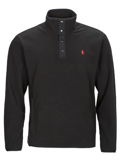 Pulóver Polo by Ralph Lauren Sweat 1/2 Zip Tech Crewneck Fekete | 710922557001