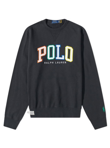 Sweatshirt Polo by Ralph Lauren Embroidery Arch Logo Crew Sweat Fekete | 710890191001