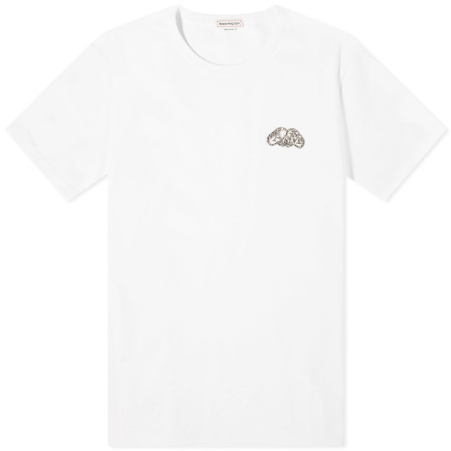 Póló Alexander McQueen Raw Harness T-Shirt Fehér | 776280QXAAB-9000