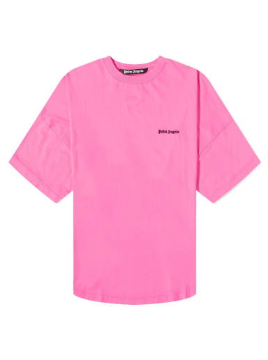 Póló Palm Angels Embroidered Logo Oversized T-Shirt Rózsaszín | PMAA002F23JER0013210