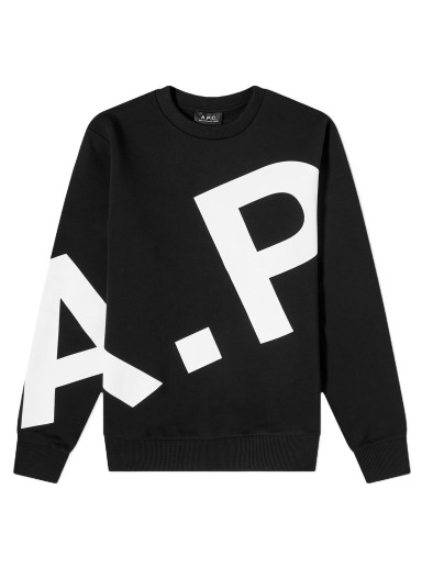 Sweatshirt A.P.C. Cory Oversize Logo Sweater Fekete | COFBQ-M27817-LZZ