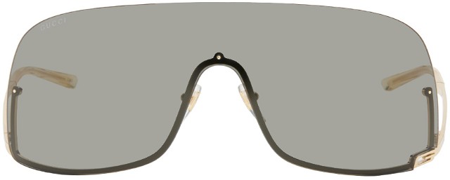 Napszemüveg Gucci Gold Mask-Shaped Sunglasses Fémes | GG1560S-001