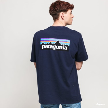 Póló Patagonia P6 Logo Responsibili Tee Sötétkék | 38504 CNY, 0