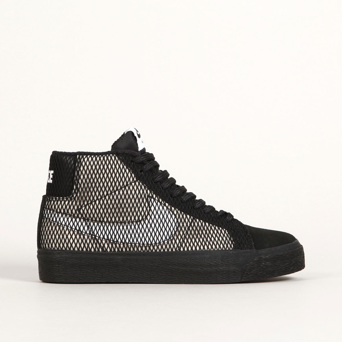 Sneakerek és cipők Nike SB Blazer Mid Prm Mesh White Black Fekete | FN6038-100, 0
