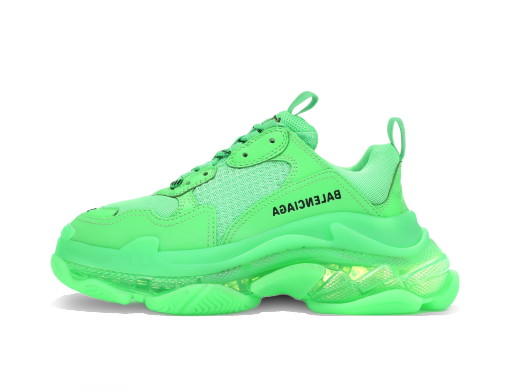 Sneakerek és cipők Balenciaga Triple S Neon Green Clear Sole W Zöld | 544351 W09OL 3801