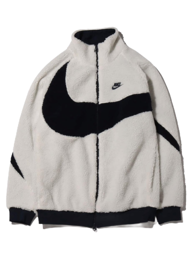 Dzsekik Nike Big Swoosh Reversible Boa Jacket White Black Szürke | BQ6546-114