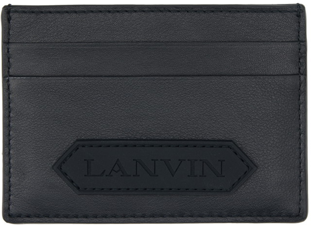 Pénztárca LANVIN Patch Card Holder Fekete | LM-SLSWC3-TOPS-P24