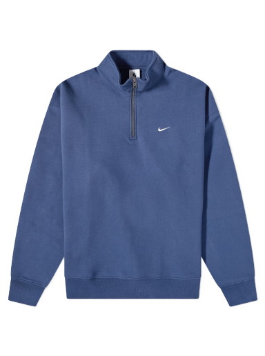 Sweatshirt Nike Solo Swoosh Quarter-Zip Midnight Navy/White Kék | DQ5209-410