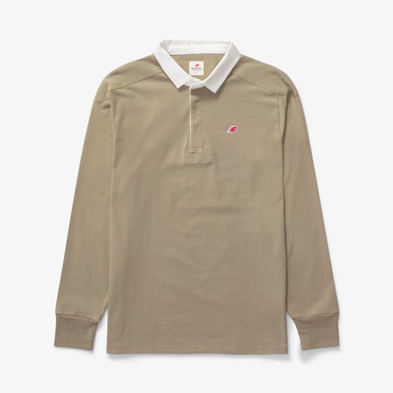 Pólóingek New Balance Made In Usa Long Sleeve Polo Bézs | MT33545TCO, 0