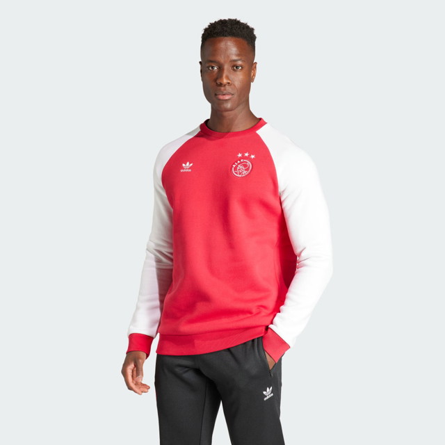 Sweatshirt adidas Performance Ajax Amsterdam Essentials Trefoil Crew Sweat 
Piros | IL6041