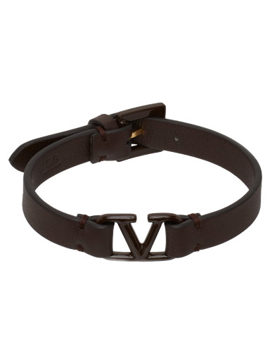 Karkötők Valentino Garavani VLogo Signature Leather Bracelet Barna | 2Y0J0M67SAV