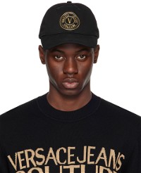 Couture Black V-Emblem Baseball Cap