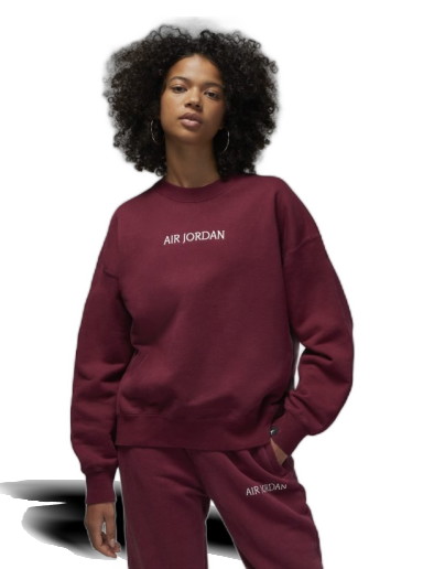 Sweatshirt Jordan Wordmark x Crew Burgundia | DV6469-645