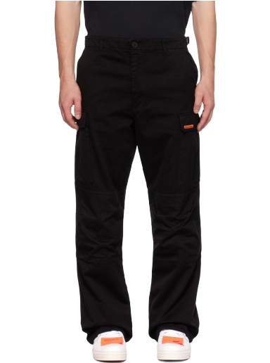 Oldalzsebes nadrágok HERON PRESTON Vintage Wash Cargo Pants Fekete | HMCF012F23FAB0031000