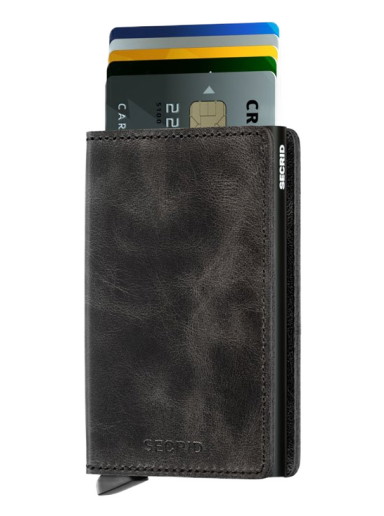 Pénztárca Secrid Slimwallet Vintage Fekete | SV-BLACK