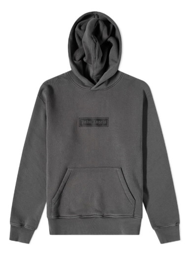 Sweatshirt Palm Angels Garment Dyed Box Logo Popover Hoody Szürke | PMBB113F22FLE0031001