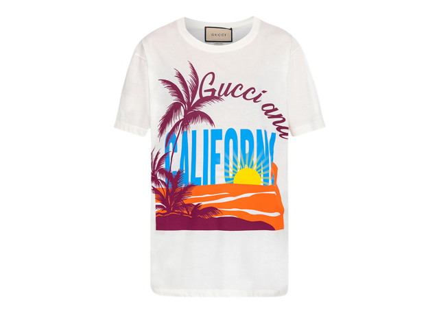 Póló Gucci California Oversized T-shirt White Fehér | 615044 XJED0 9095