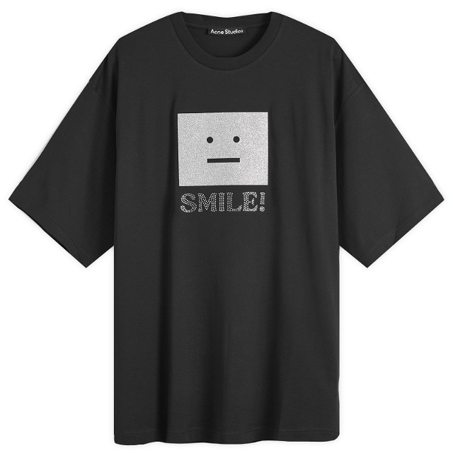 Póló Acne Studios Face Smile T-Shirt Fekete | CL0286-900