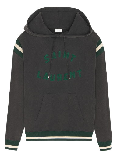 Sweatshirt Saint Laurent Logo Varsity Hoody Fekete | 689395 Y36SV 1175