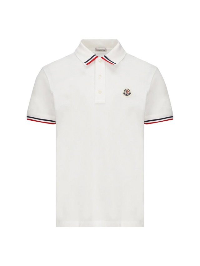 Pólóingek Moncler Logo Patch Polo Shirt Fehér | I1 091 8A00015 899UR 002