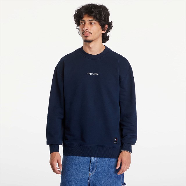 Sweatshirt Tommy Hilfiger Relaxed Classic Crewneck Dark Night Navy Sötétkék | DM0DM19231 C1G