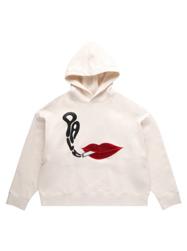 Sweatshirt Palm Angels Red Lips Hoodie Bézs | PMBB058F22FAB0030410