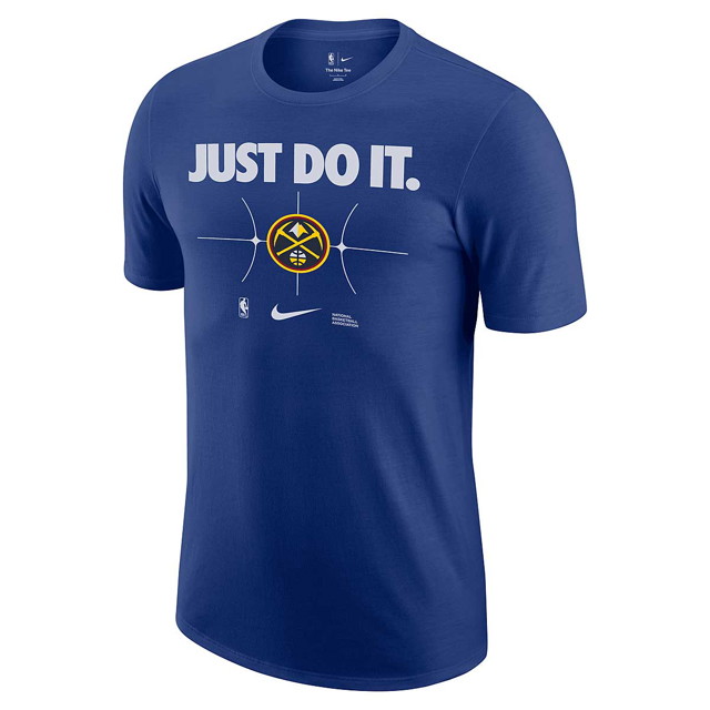 NBA DENVER NUGGETS ESSENTIAL JUST DO IT T-SHIRT, RUSH BLUE